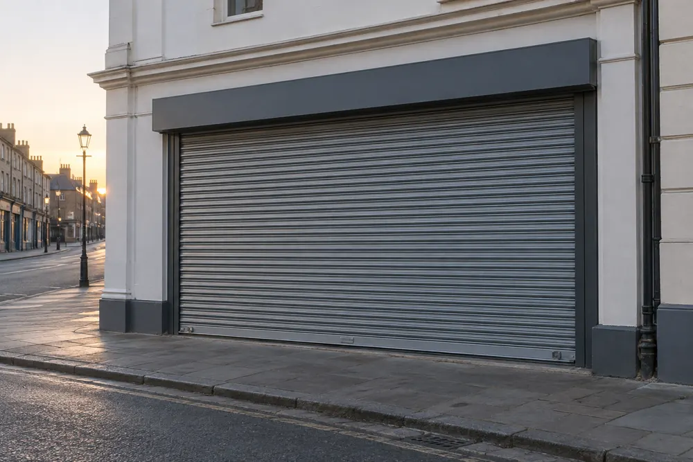 Security Shutters at a commercial or industrial opening
